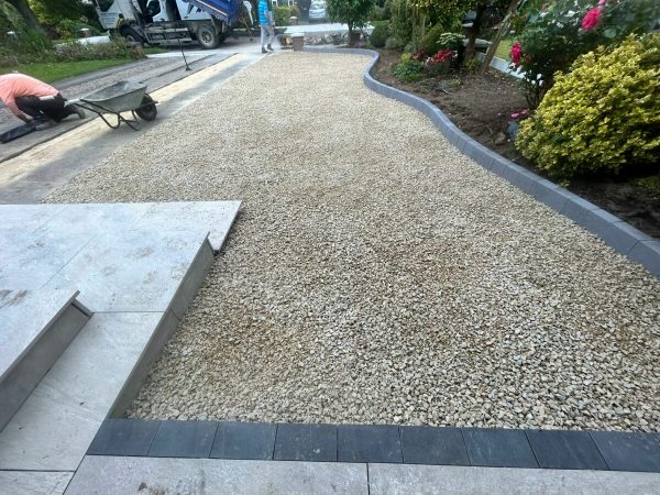 Driveway gravel in Leixlip, County Kildare, https://en.wikipedia.org/wiki/Leixlip, Kildare