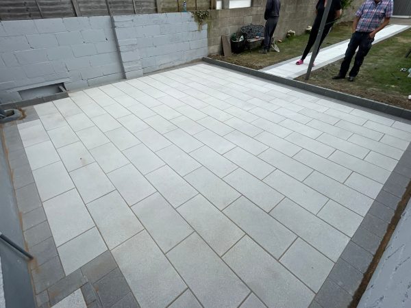 New patio installation in Aghavannagh, Wicklow