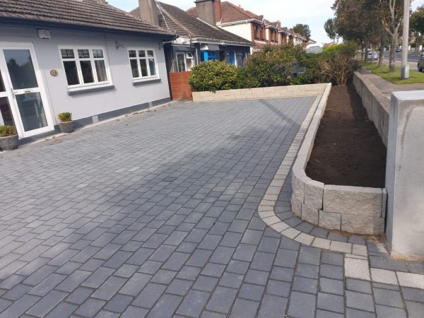 Driveway paving in Malahide, County Dublin, https://en.wikipedia.org/wiki/Malahide, Fingal, Dublin