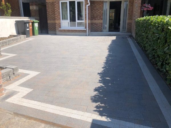 Laying block paving in Adamstown, Dublin